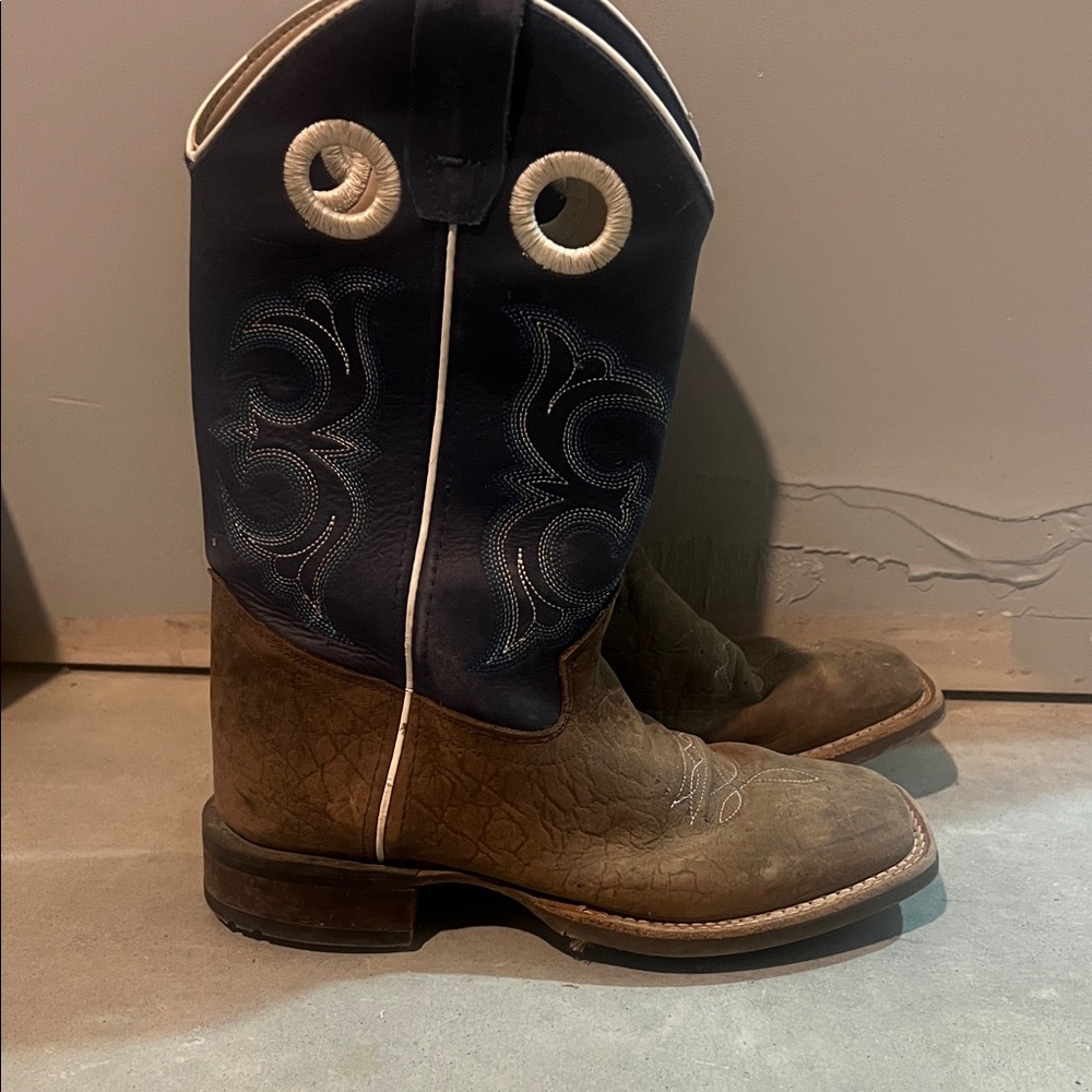 Boy’s Brown and Blue Western Boots
